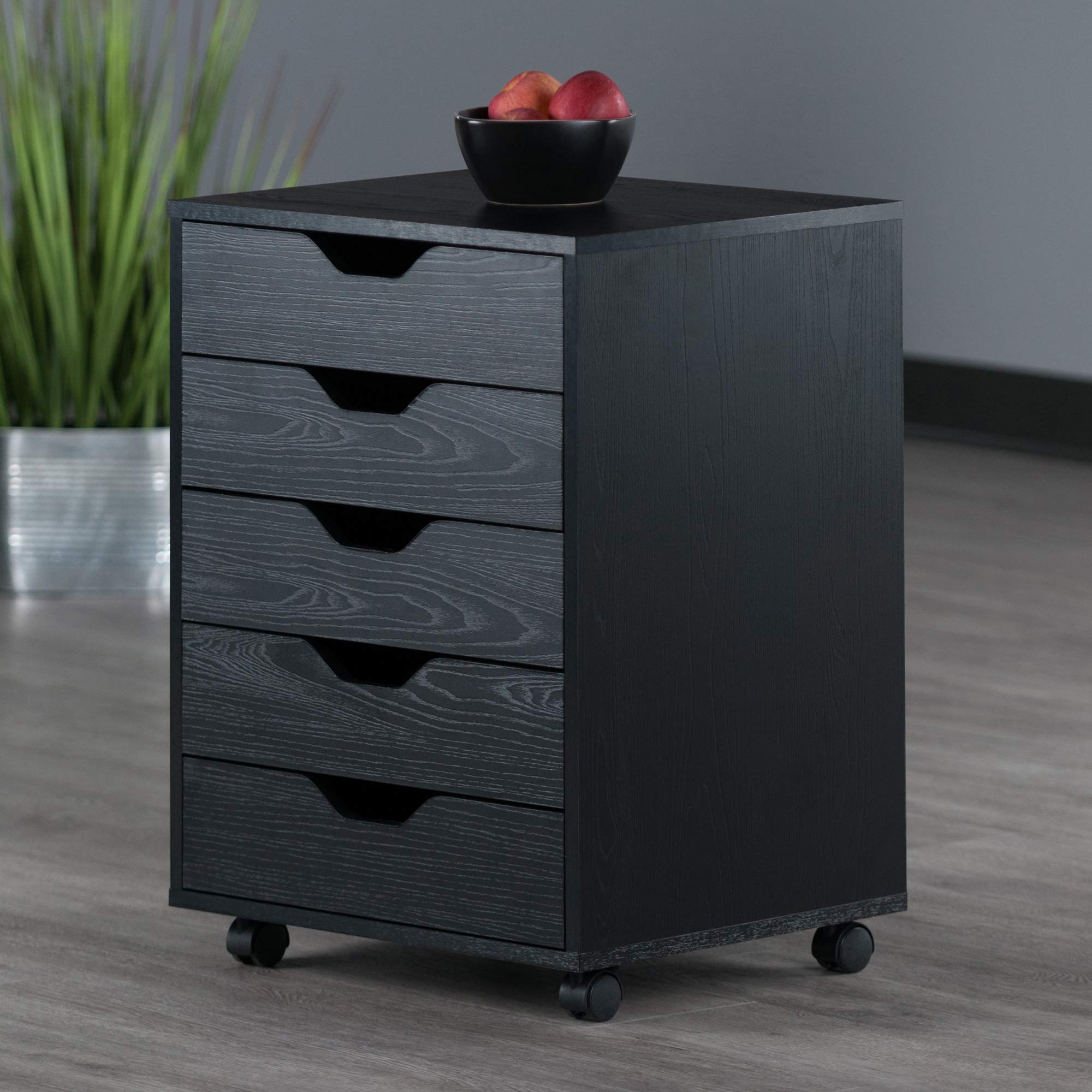 Amazon.com: Winsome Halifax 5-Drawer Storage Cabinet, Black (20519